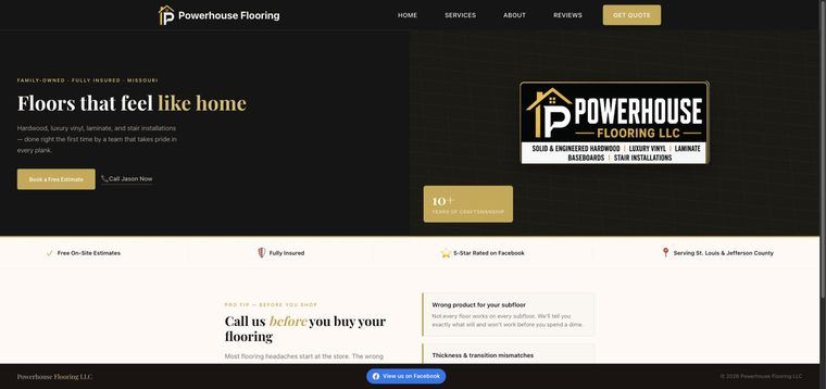 Powerhouse Flooring website